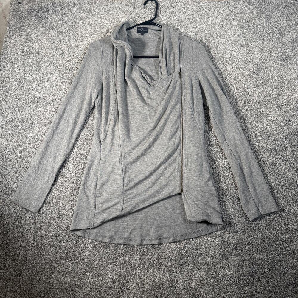 Market & Spruce Cardigan Sweater S Asymmetrical Moto Off Duty Model Streetwear